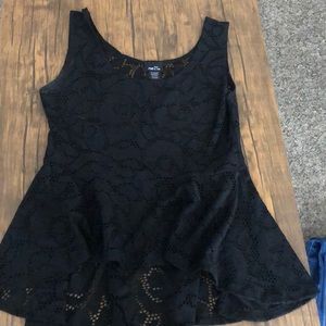 Black Peplum Shirt